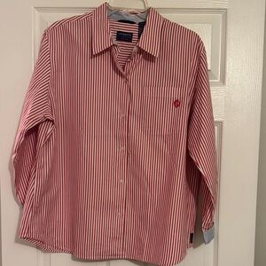 Liz Claiborne Red and White Striped Woman’s Shiry